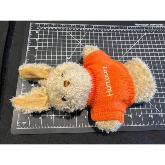 Hand Puppets Animal Fair Set of Frog & Bunny Sweaters 10" Harcourt INC Vtg - Picture 14 of 16